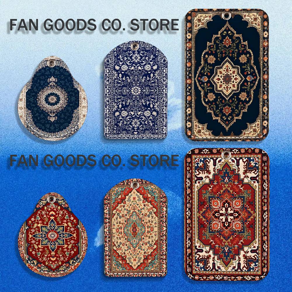 Airtag Holder Case - Persian Rug Carpet PU Leather Card