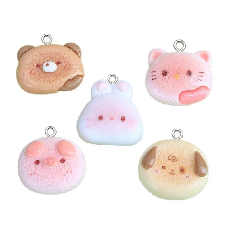 Phone Accessories Diy - 10Pcs Glossy Cartoon Rabbit Resin Charms