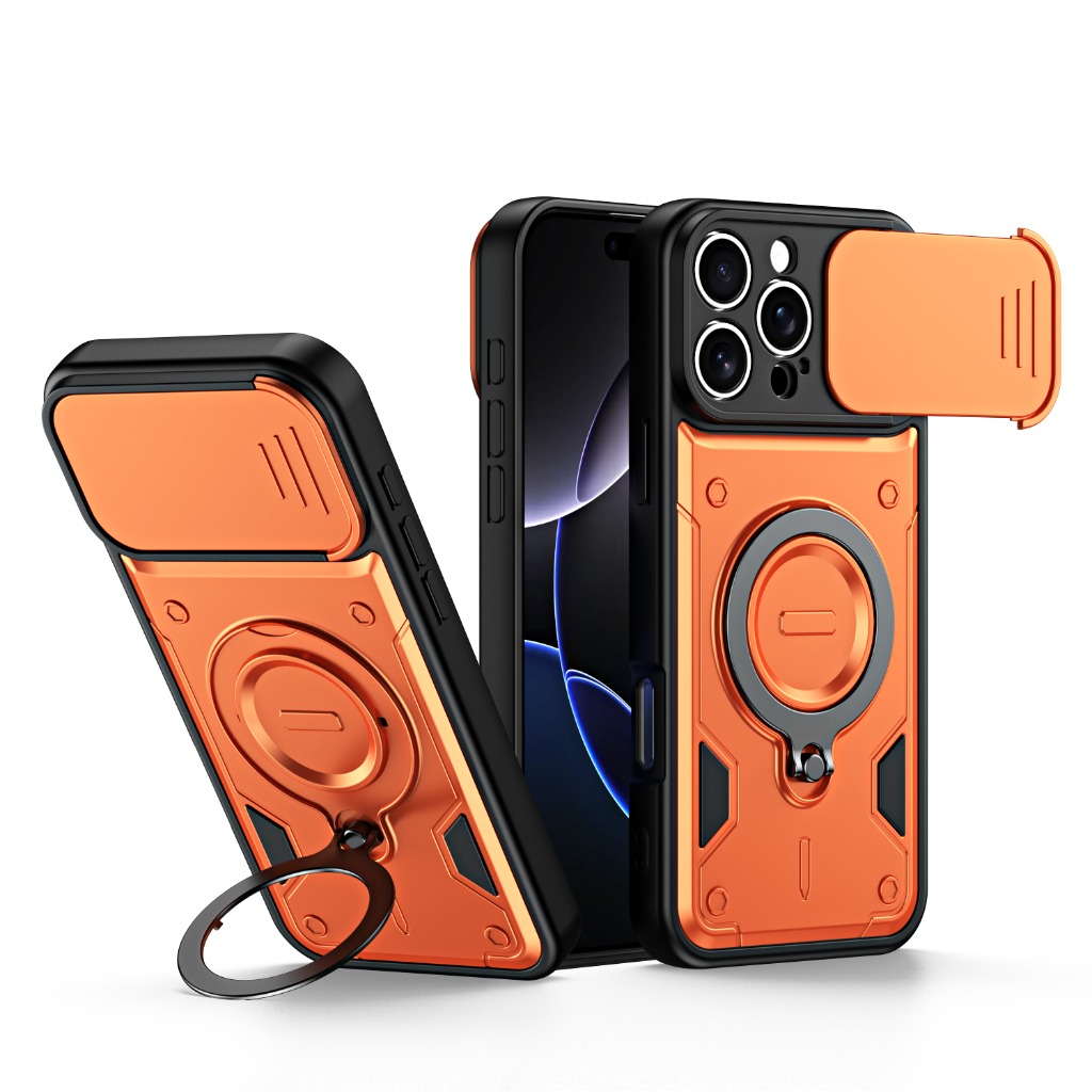 Phone Accessories Ring Holder - Armor Shockproof Phone Case w/ Slide