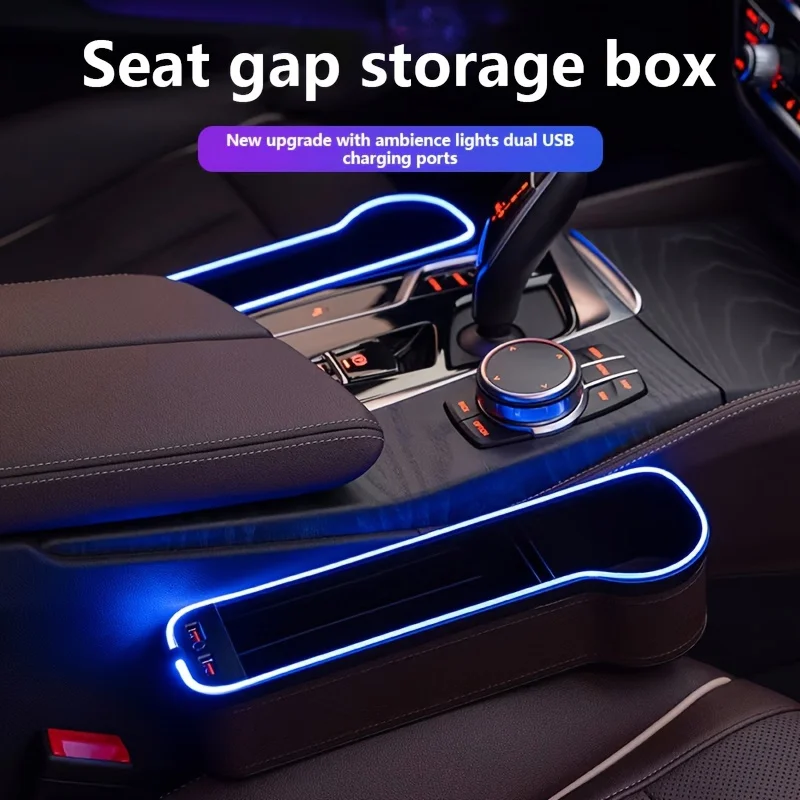 Phone Accessories Organizer - 2-In-1 Car Seat Gap Organizer With