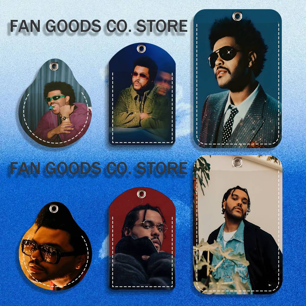 Airtag Holder Case - Singer The W-Weeknd PU Leather Card