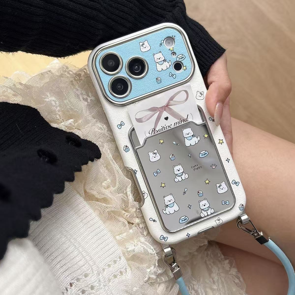 Cute Puppy Mirror Card Holder  - Phone Accessories Hippers review and price